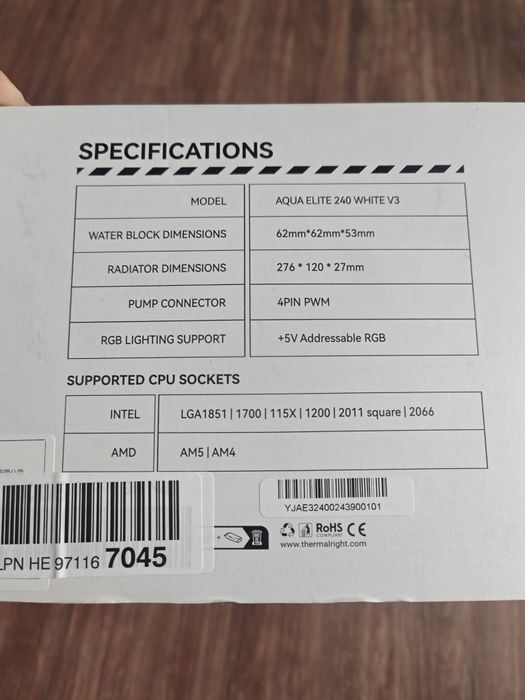 Water Cooler CPU novo