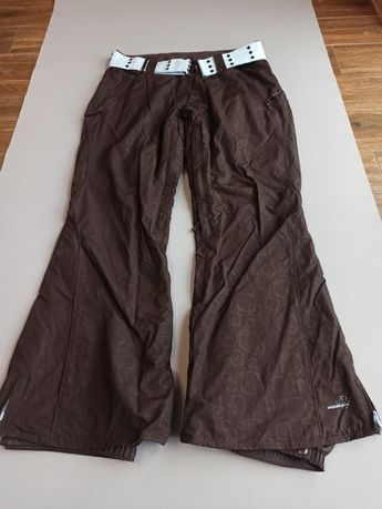 Powderroom spodnie snowboardowe rozmiar damskie XL kolor brązowy