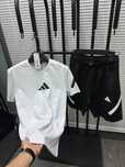 Штаны + Футболка Adidas на лето (s-xxl) Летний костюм адидас мужской