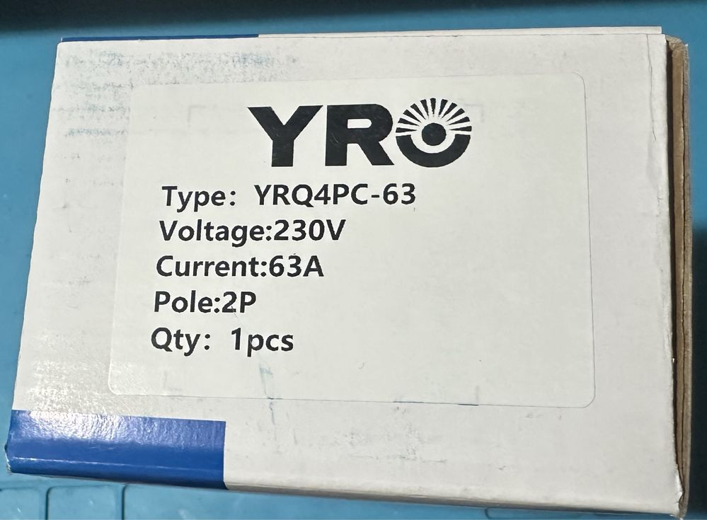 Автоматичний перемикач АВР YRQ4PC-63