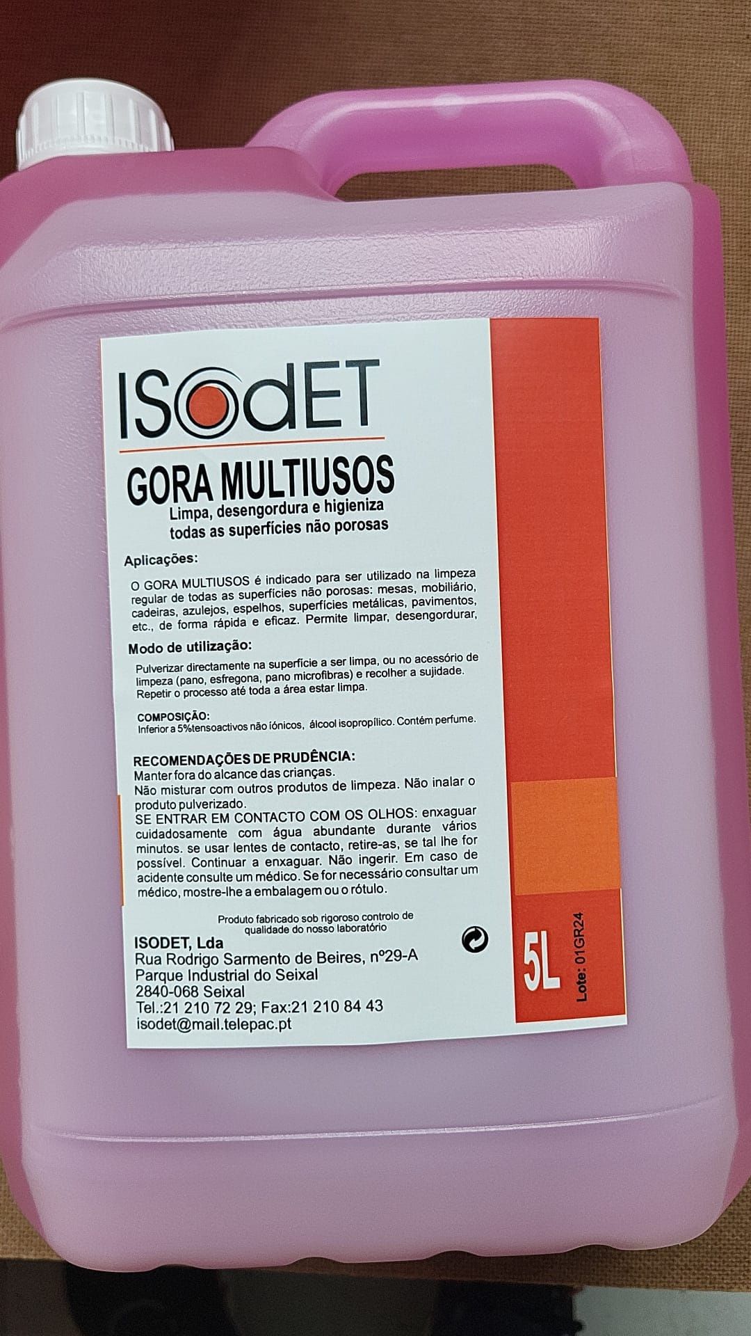 Pack 25 litros Isodet - produtos de limpeza