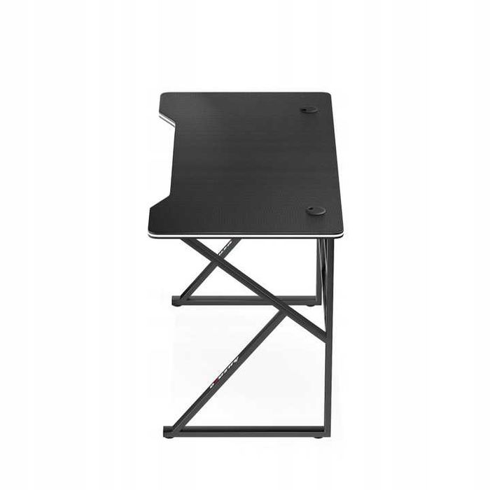 NOWE BIURKO GAMINGOWE Komputerowe Dla Gracza Czarne 120cm