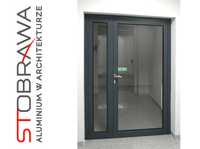 Drzwi aluminiowe przeszklone 130 dwuskrzydłowe - producent