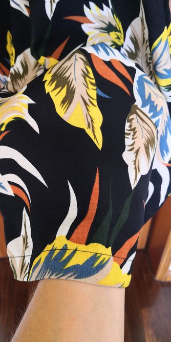 Calças largas - florais M/L