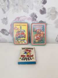 Stare karty do gry dla dzieci Fix Foxi, Krasnale kwartet vintage,retro