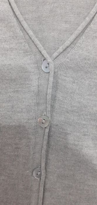 Sweterek damski szary rozpinany siwy sweter Esprit S 36 M 38