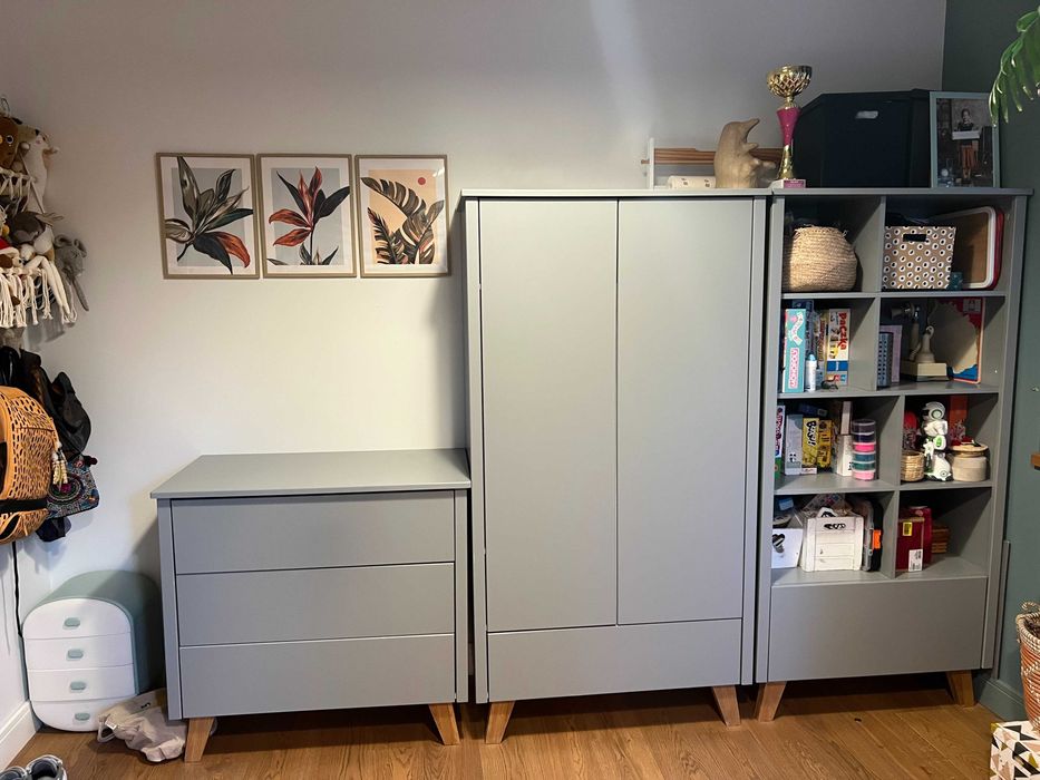 Zestaw mebli dla dziecka Novelies Zara - komoda, szafa, regał