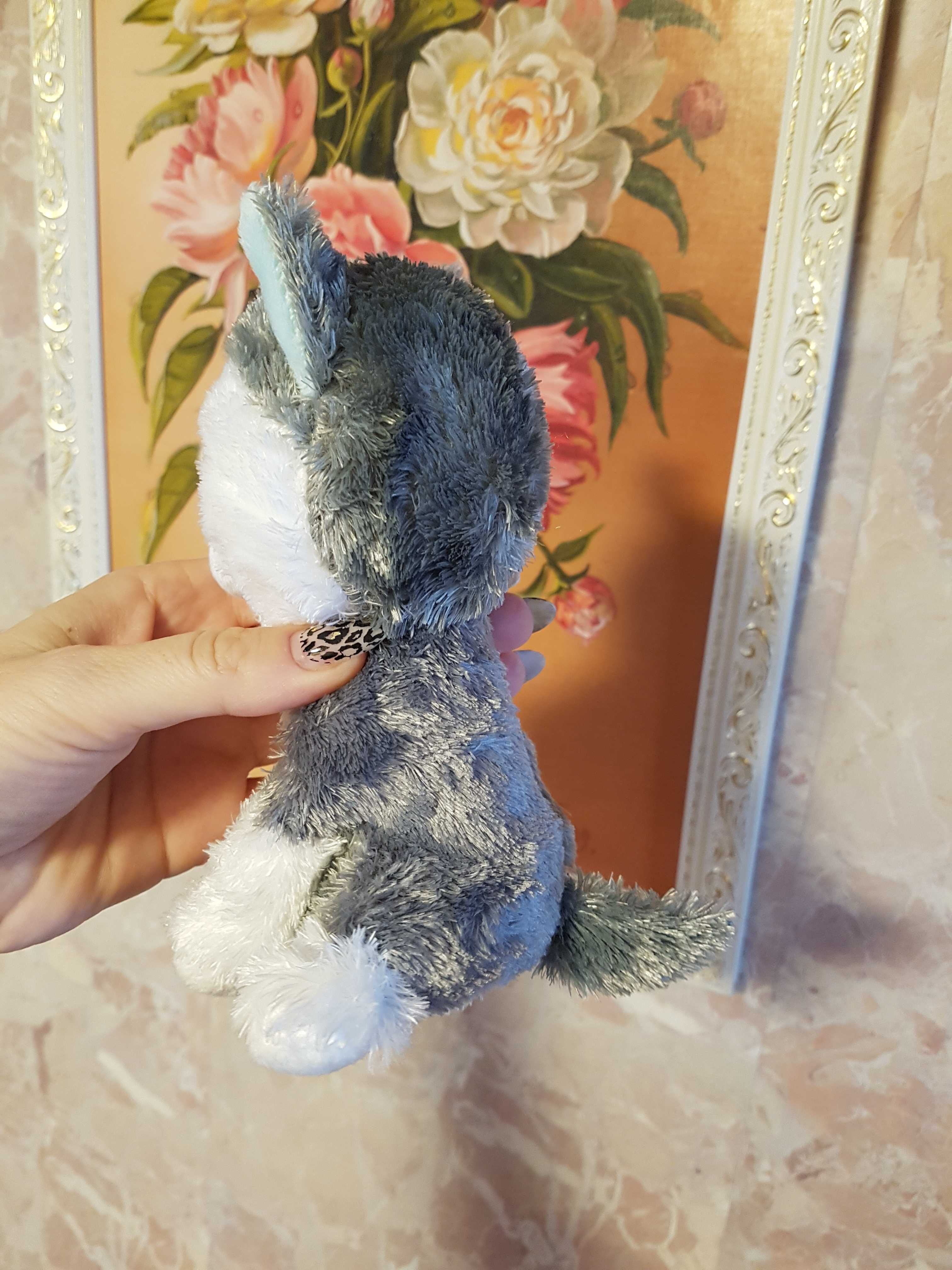TY Beanie Boos глазастик собака хаски, волк 15 см