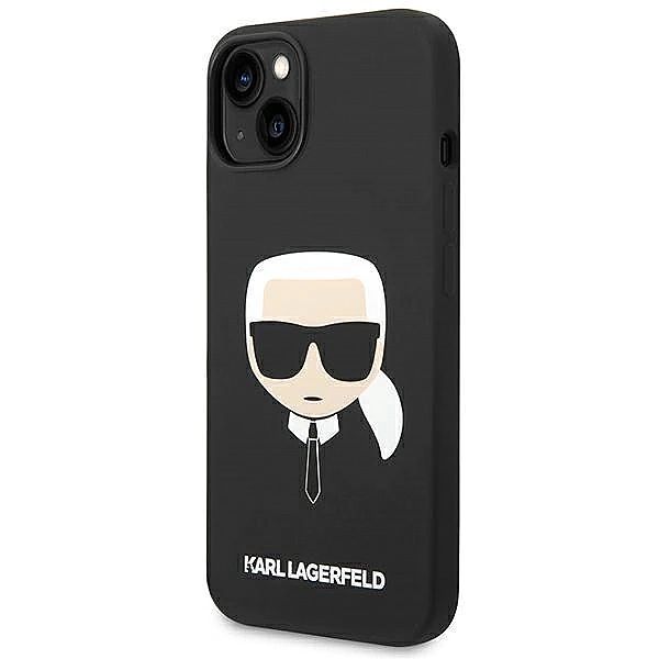 Etui Karl Lagerfeld Silicone Karl's Head na iPhone 14 Plus - czarne
