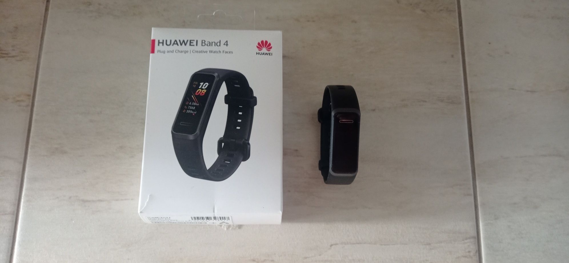 Huawei band 4 czarny/różowy