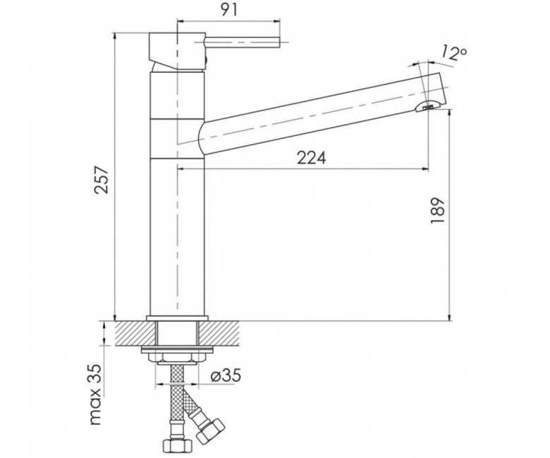 Змішувач для кухні IMPRESE PIVOT (F03408502LS)