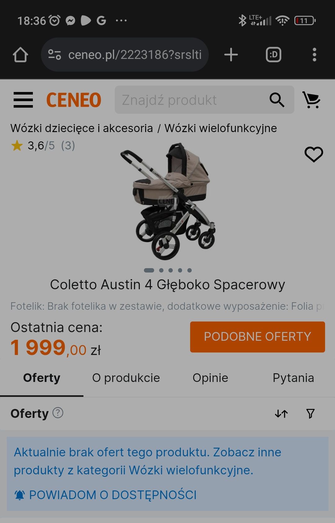 Wózek dziecięcy 3 w 1  Coletto Austin 4