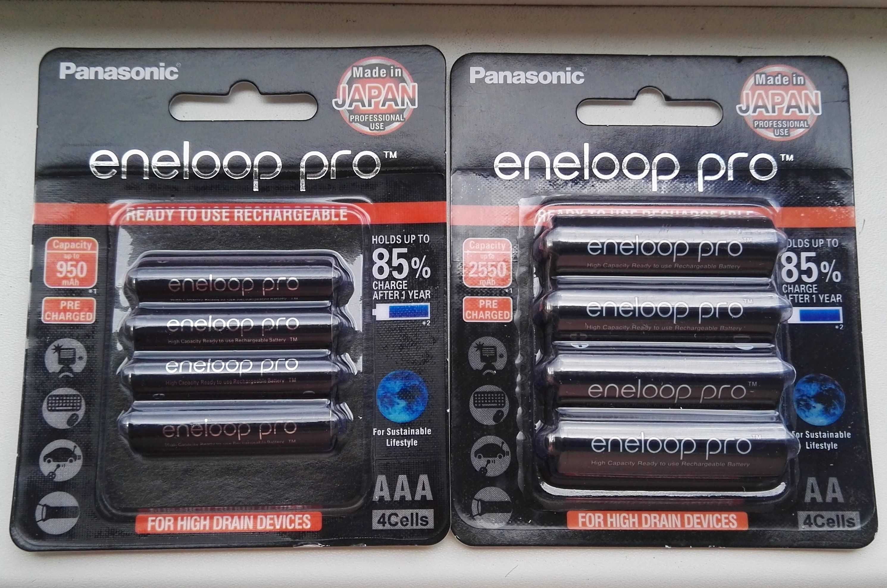 Аккумулятор Panasonic Eneloop PRO AA 2550mA;AAA950мА