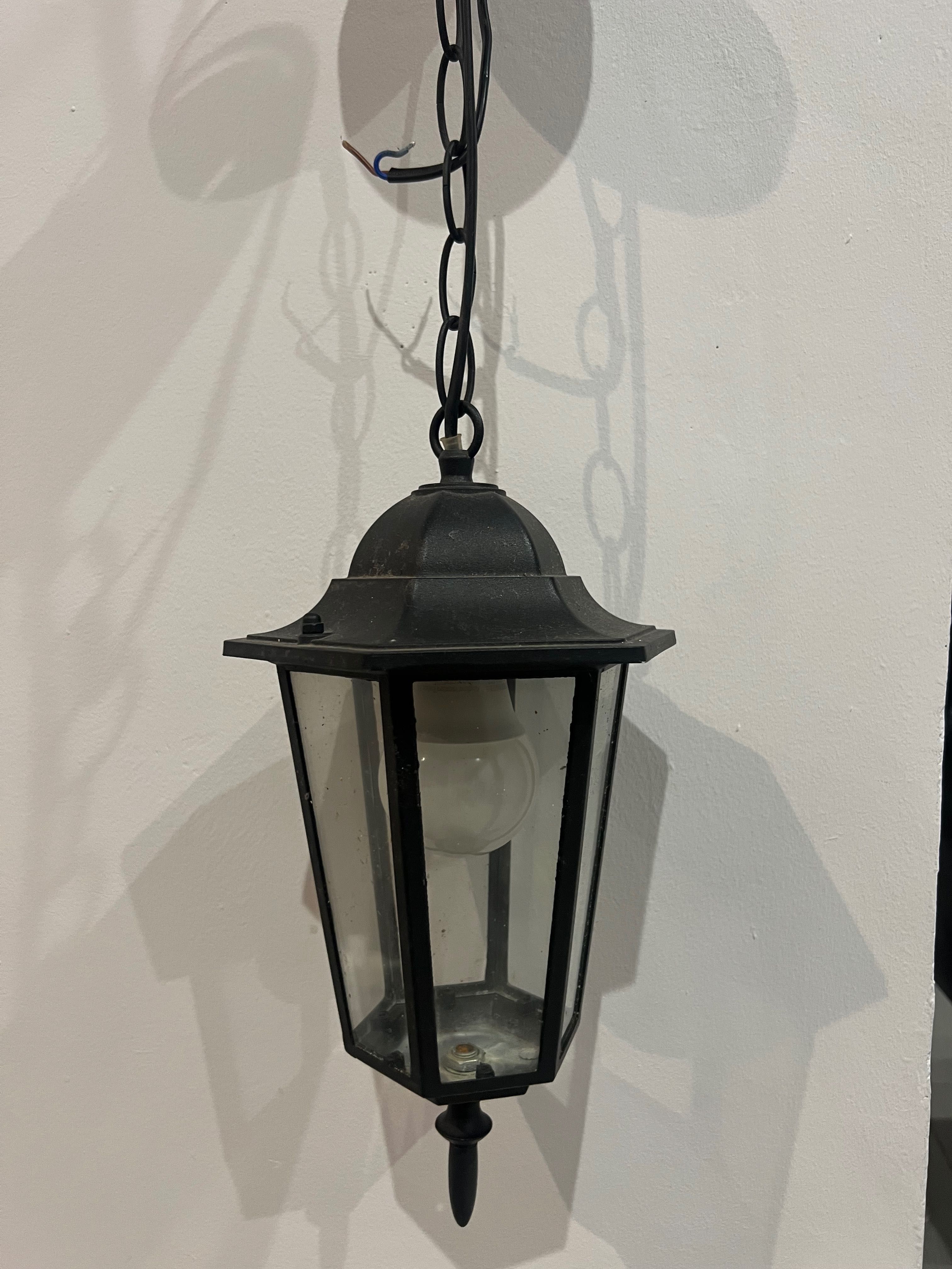 Lampa wisząca retro ogrodowa / balkonowa