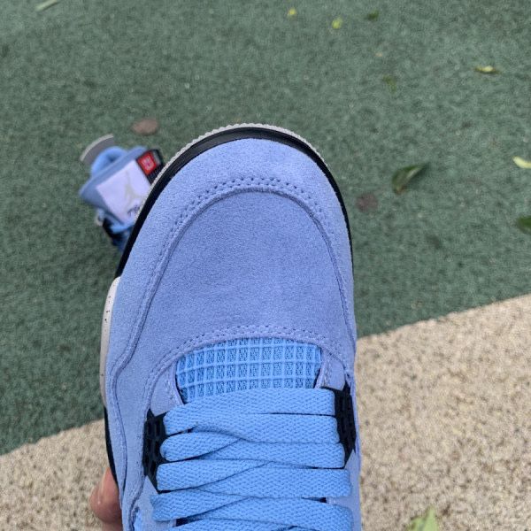 Кроссовки Nike Air Jordan 4 Retro University Blue Джорданы голубые AJ4