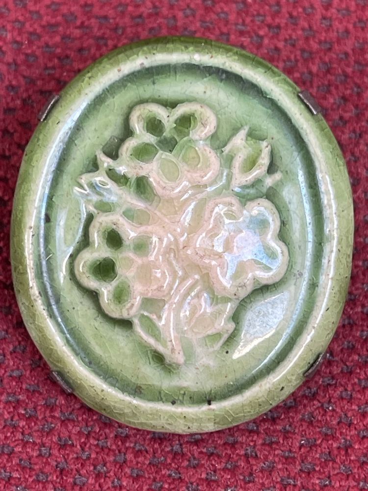 Stara Broszka Ceramiczna z Prl