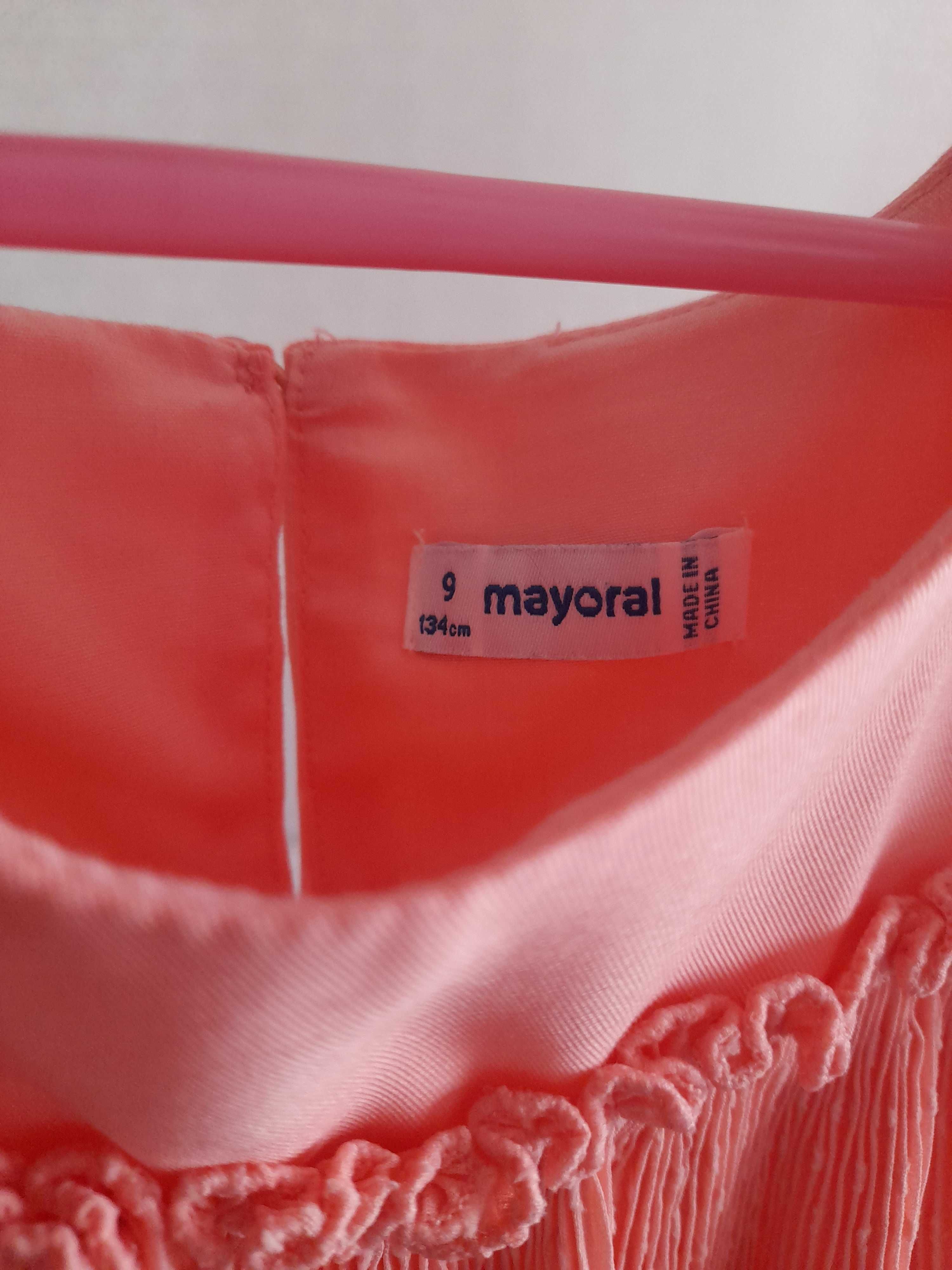 Vestido  cor rosa salmão 9 anos