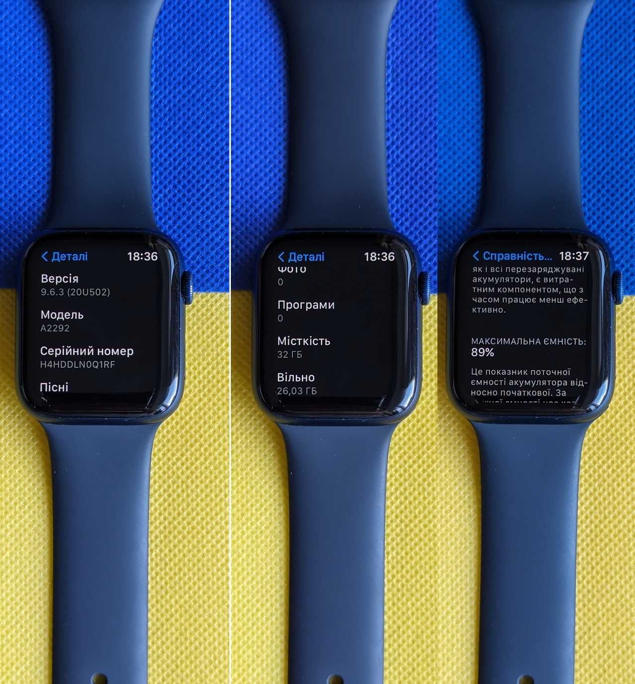 з США Гарантія Apple Watch 6 44 mm Blue ЕКГ Без подряпин все працює