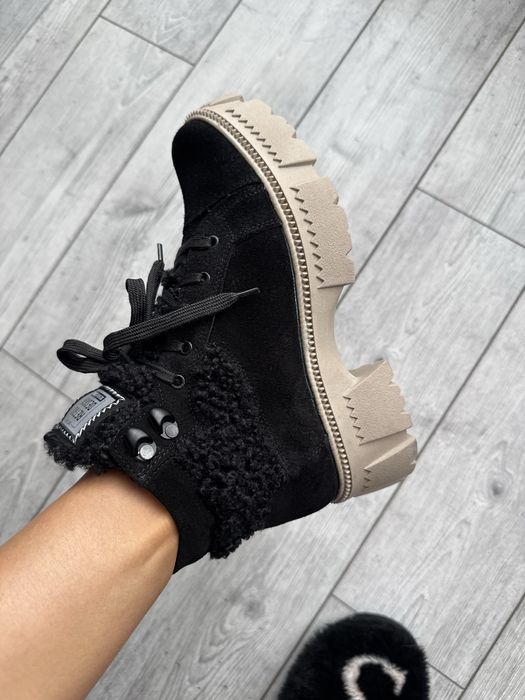 Женские зимние ботинки (замш, мех)