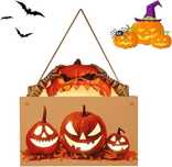 Tablica na drzwi dekoracja Halloween LED baterie