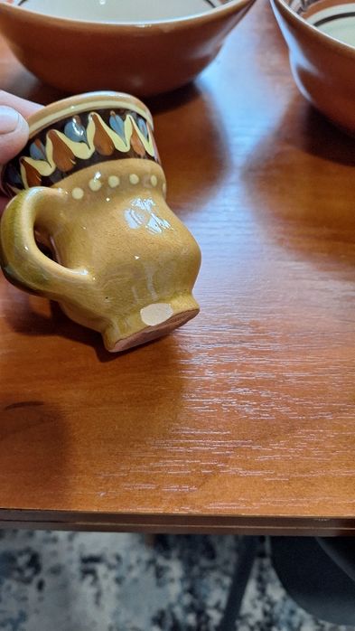 Тарелка кувшинчик глиняный