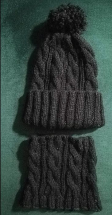 Czapka + komin welna alpaka