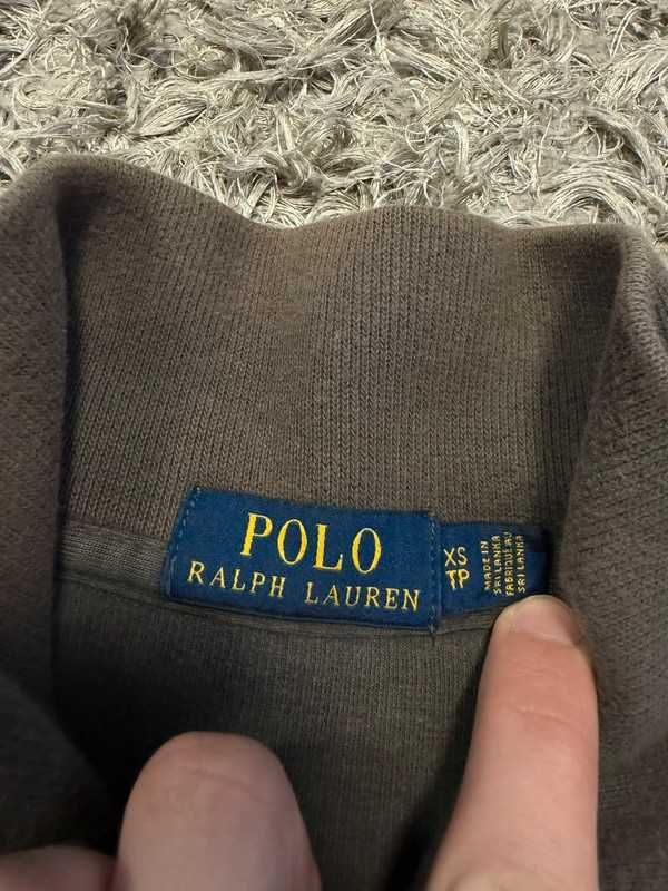 Popielaty basic half-zip Ralph Lauren - Size XS