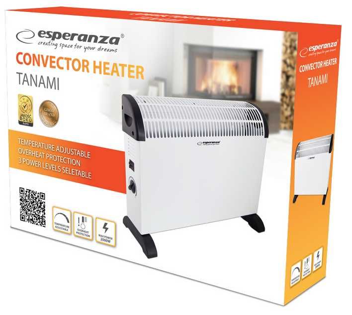 Grzejnik elektryczny konwektorowy 2000W 3 poziomy mocy 750/1250/2000W