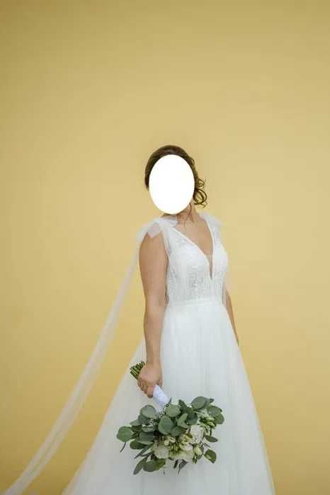 Vestido de Noiva Rosa Clara sem costas