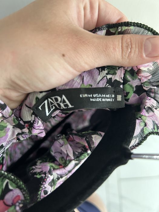 Сукня zara шифонова в квітковий принт
