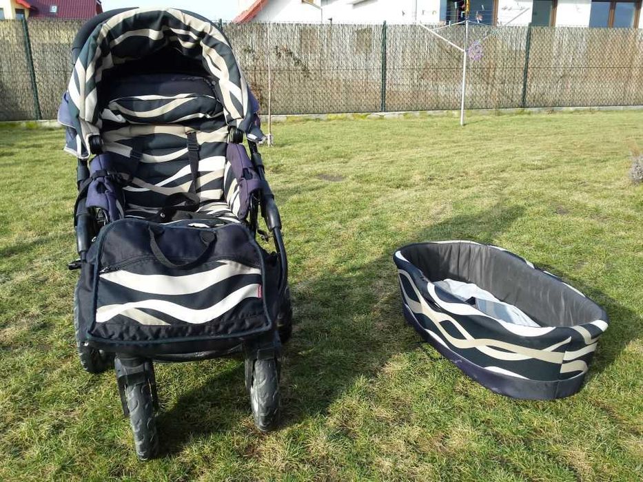 [20% ceny sklepowej!] Wózek spacerowy z gondolą w b. dobrym stanie!