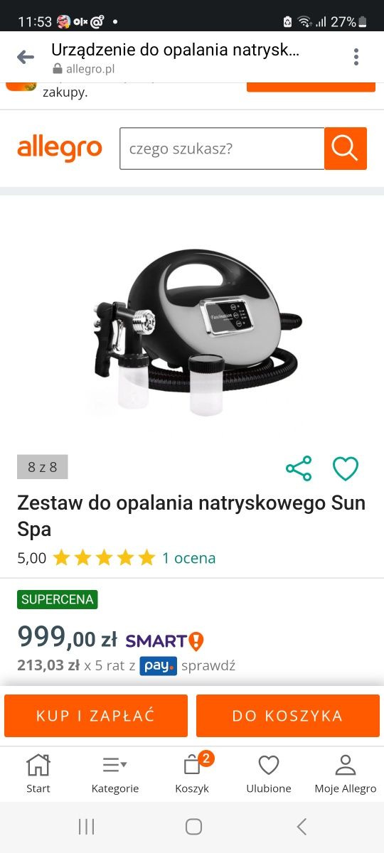 Maszyna do opalania natryskowego