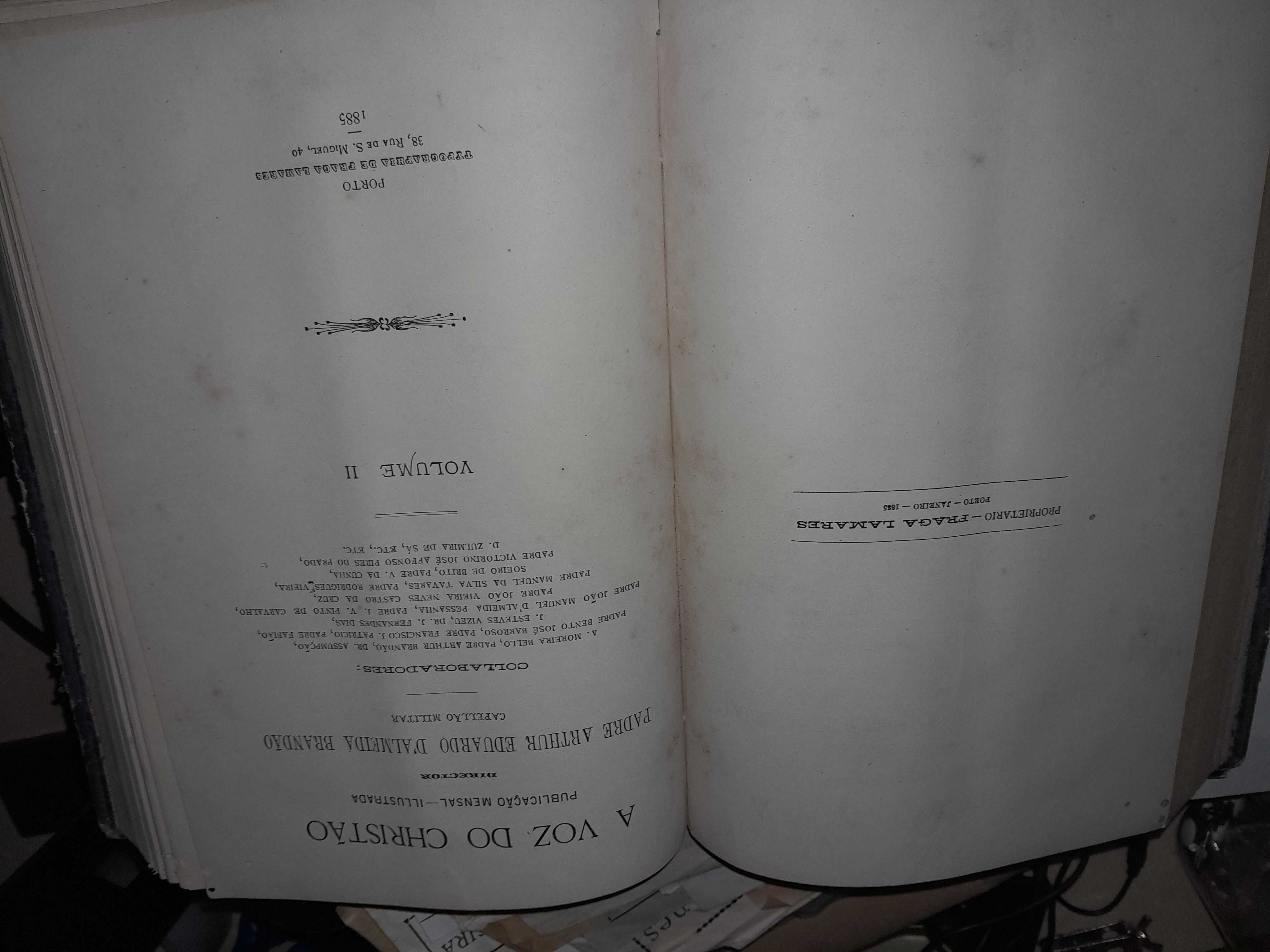 A Voz do Cristão Christão encadernado 1884 vol. I e vol. II