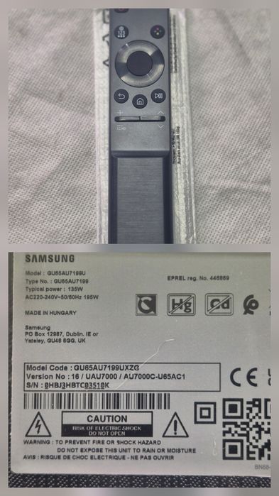 SAMSUNG 65AU7199 Crystal 4К UHD. Smart Tv. Wi-Fi.