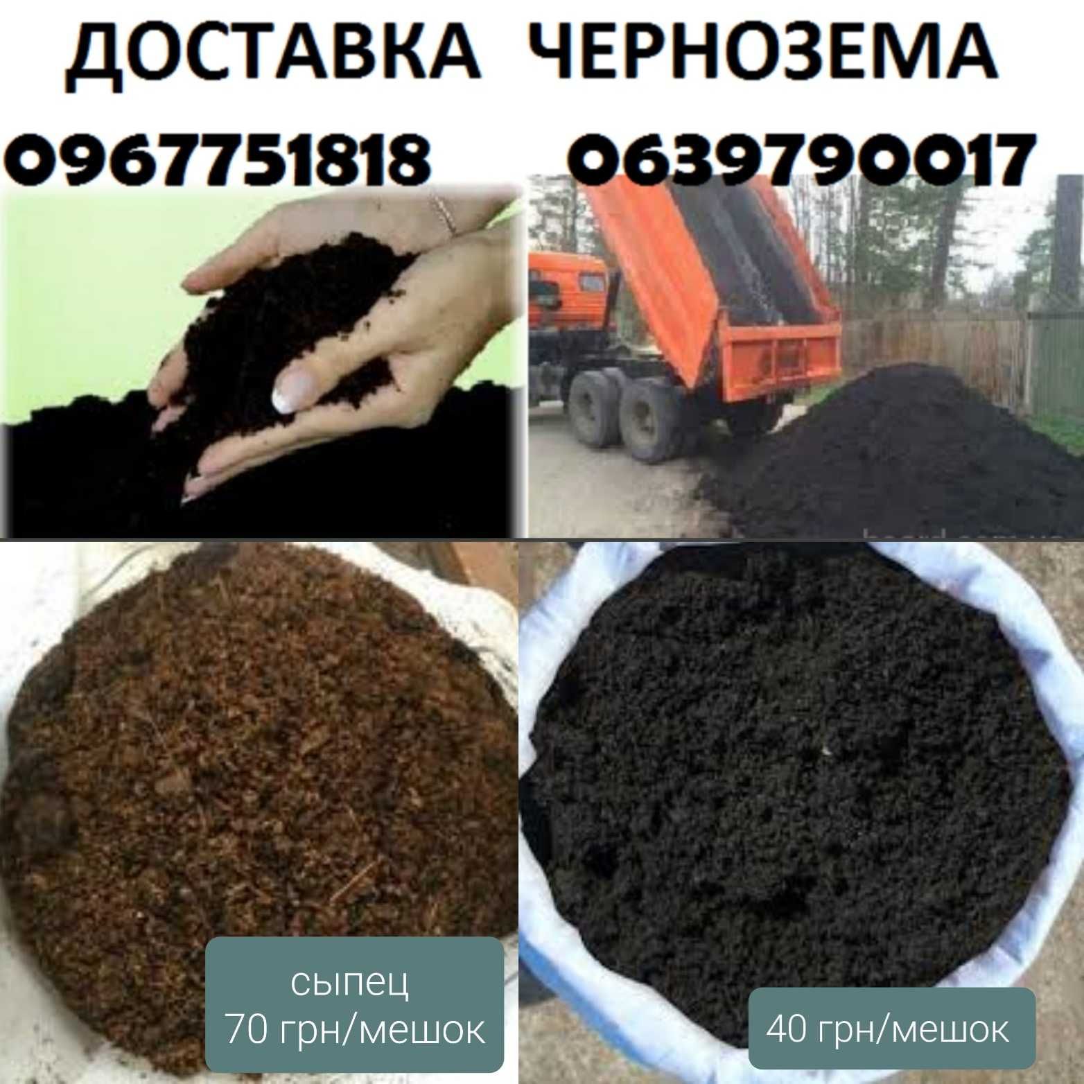 Чернозем- плодородний, Перегной-Сипець- Компост навалом либо в мешках