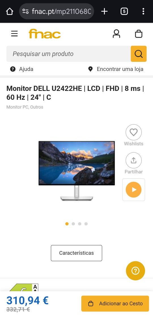 Monitor Dell U2422HE