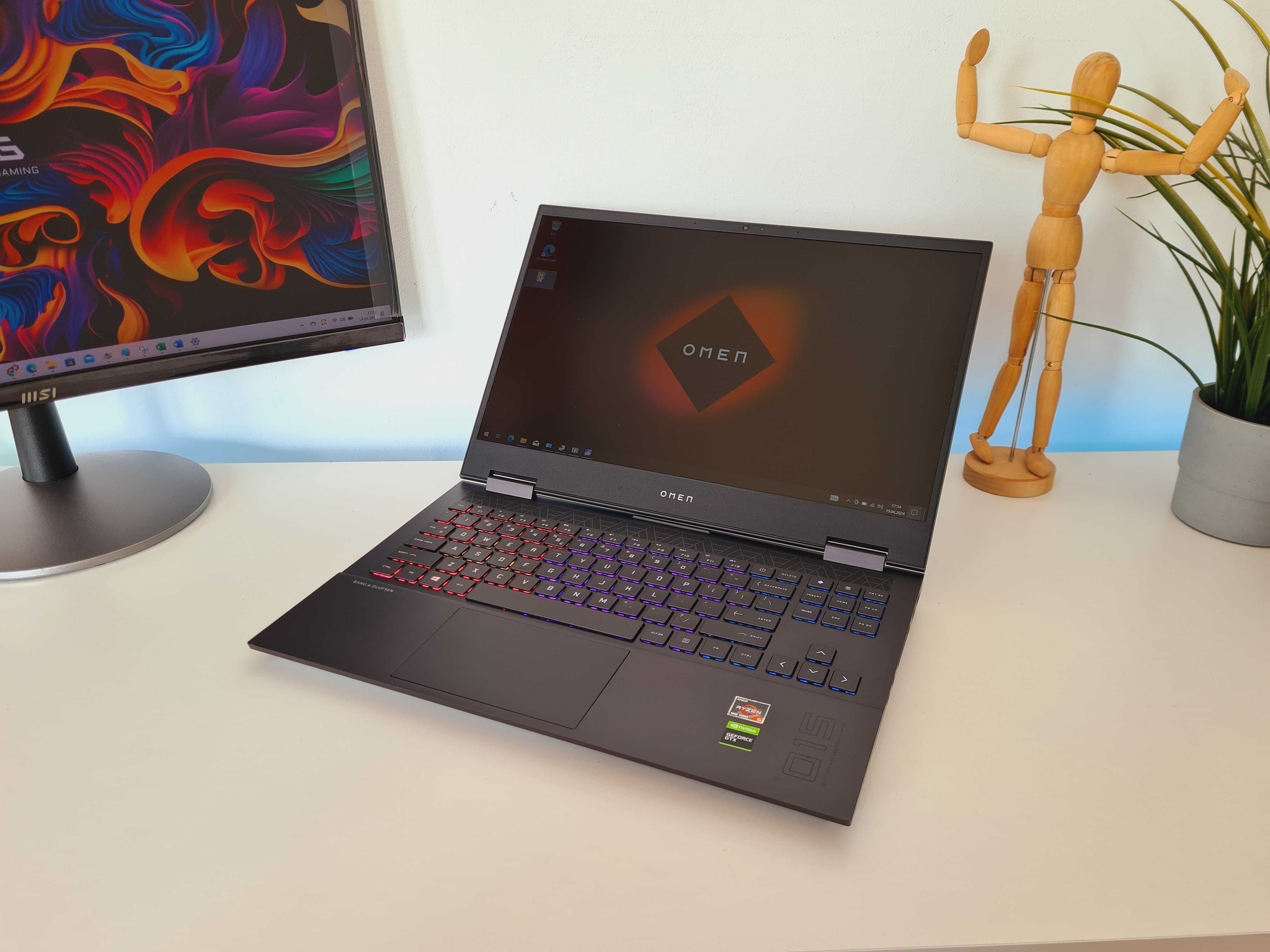 Gamingowy HP OMEN 15 R5 1650Ti RGB 8GB/256GB Laptop do gier! F90