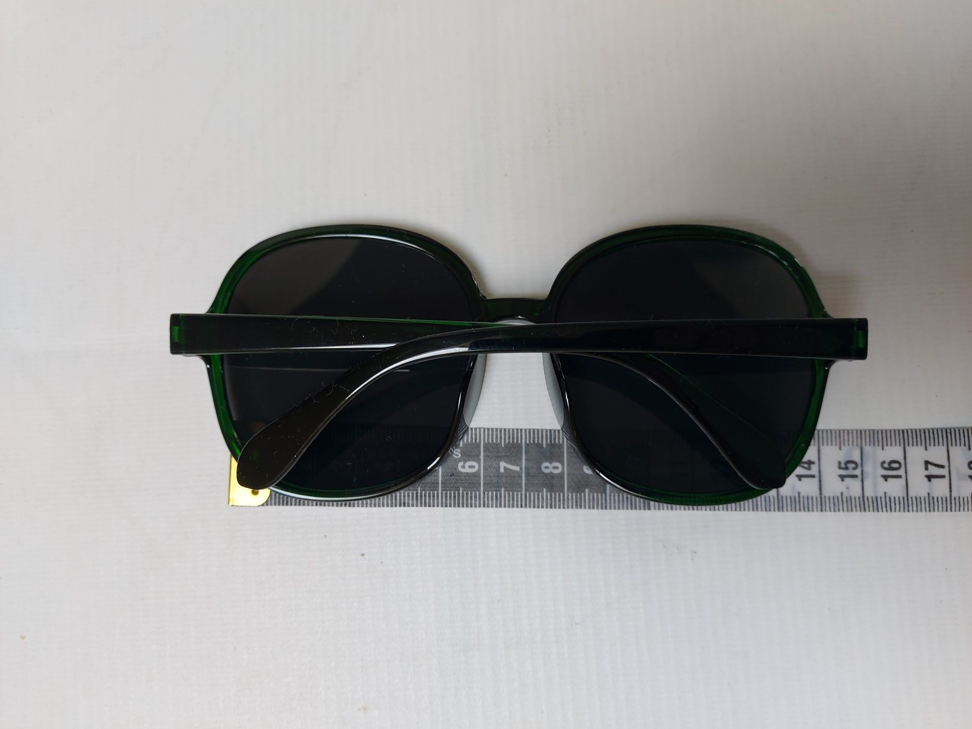Nowe duże okulary owalne butelkowa zieleń oprawki styl Vintage retro