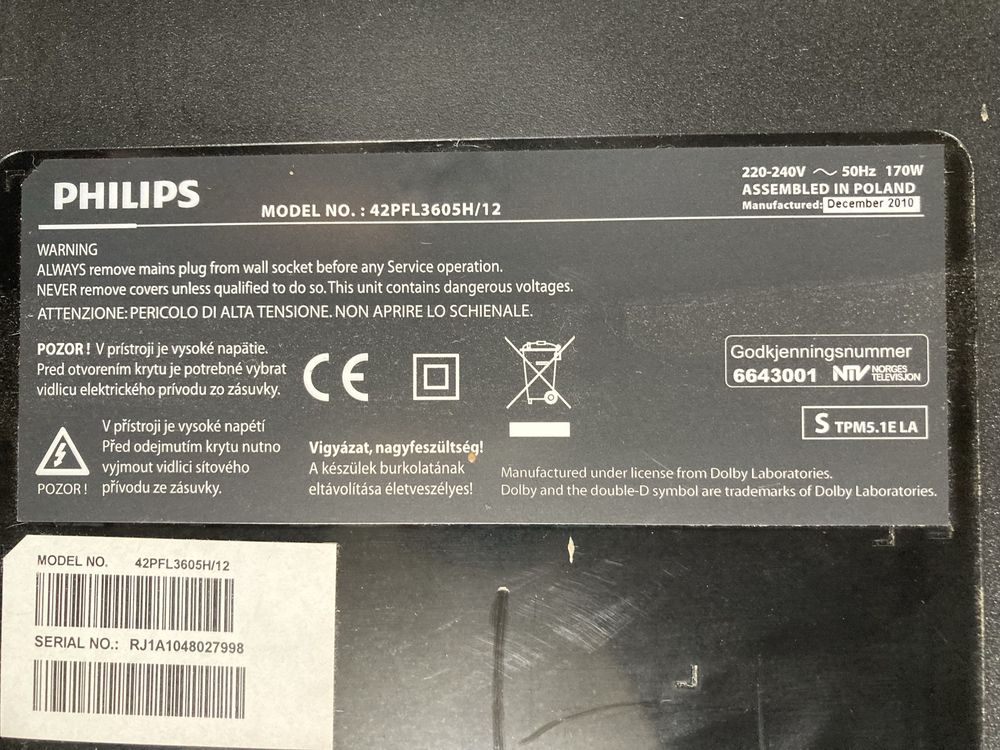 Telewizor Philips 42PFL3605H/12 – 42 cale