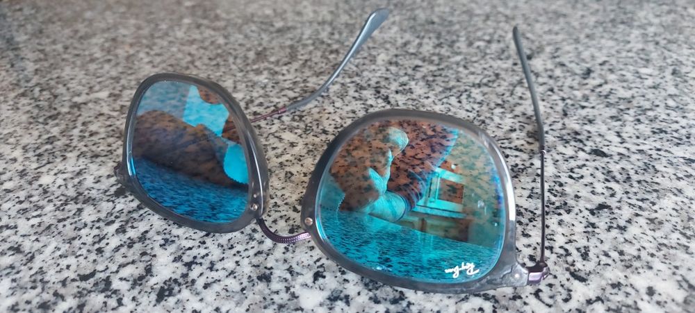 Óculos de sol ray ban espelhados degrade