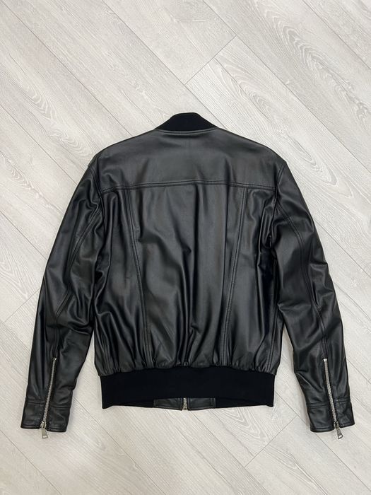 Кожаная куртка бомбер Dolce&Gabbana D&G б/у оригинал