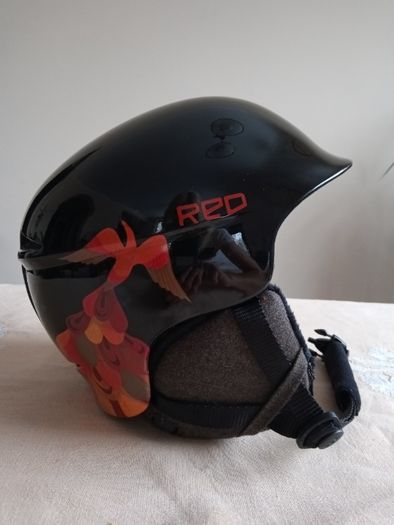 kask narty snowboard RED rozmiar S 55-57 cm