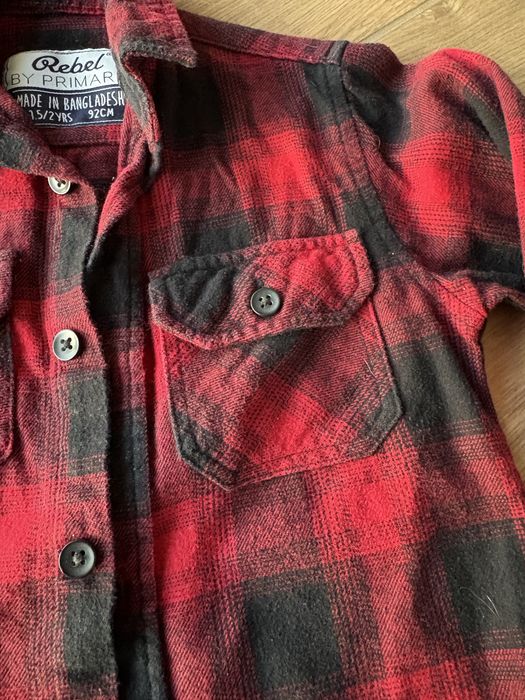 Primark czerwona koszula w kratę 92