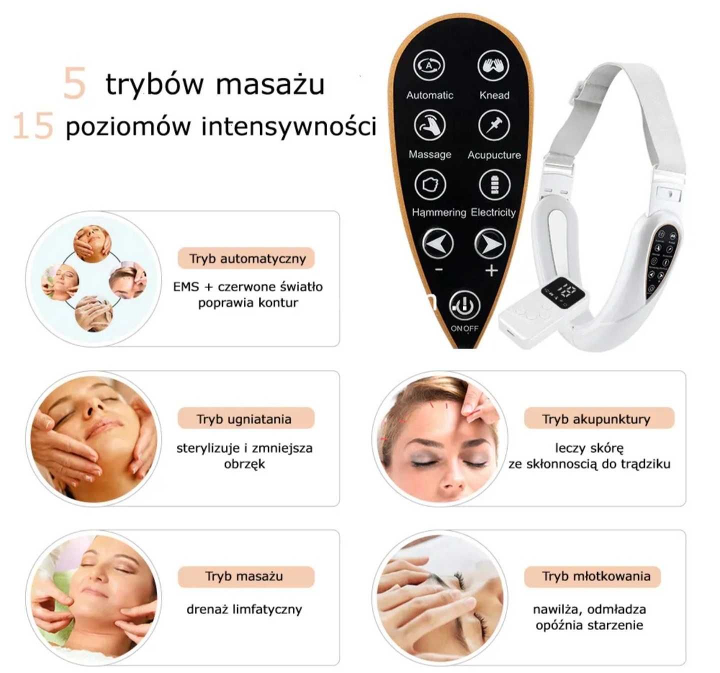 Urządzenie do modelowania i liftingu twarzy +pilot