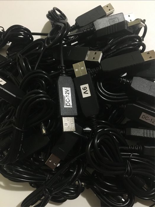 Кабель питания для WIFI роутера от павербанка DC USB 5v-9v , 5v-12v