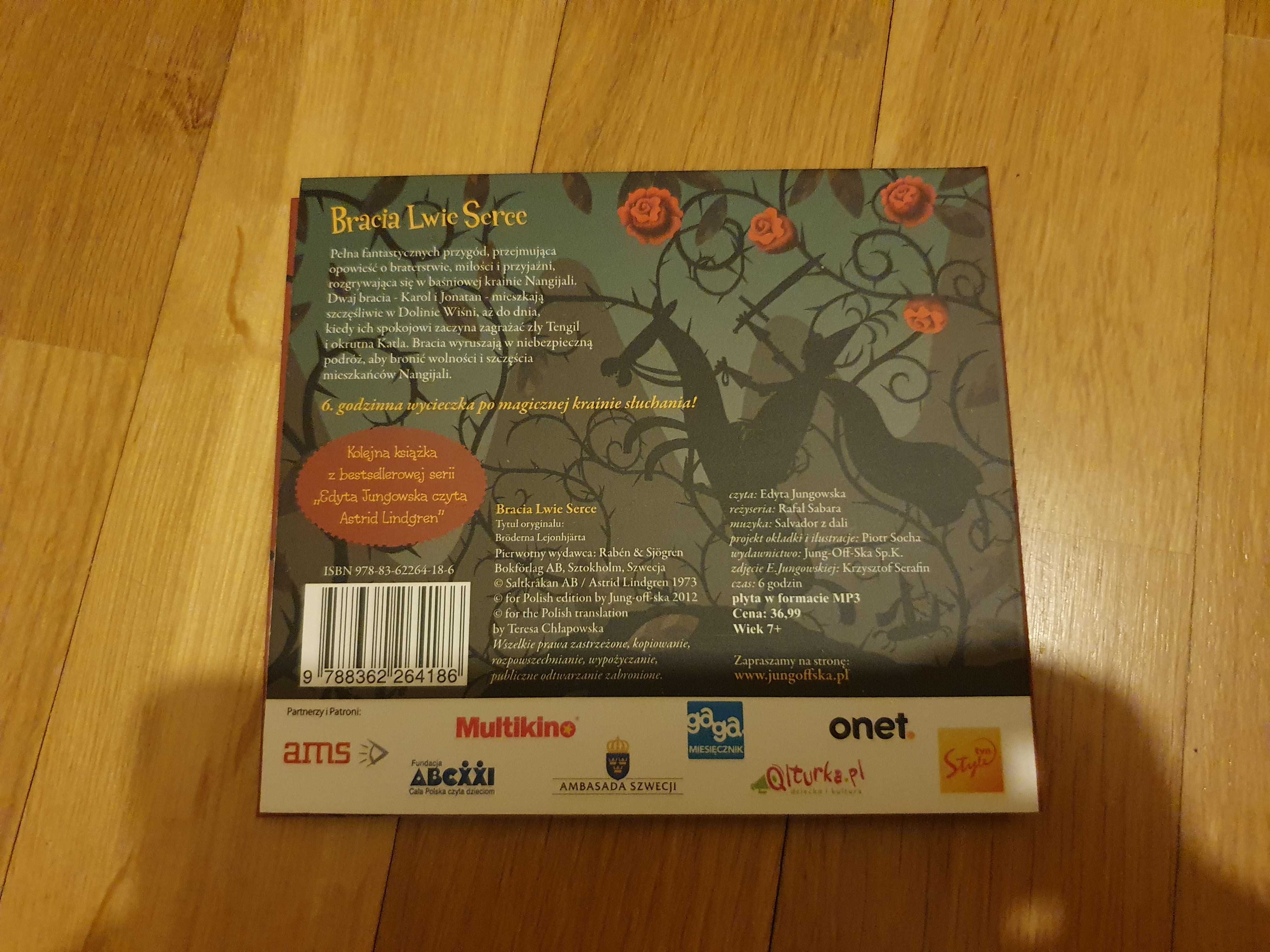 Bracia Lwie Serce Astrid Lindgren audiobook czyta Edyta Jungowska