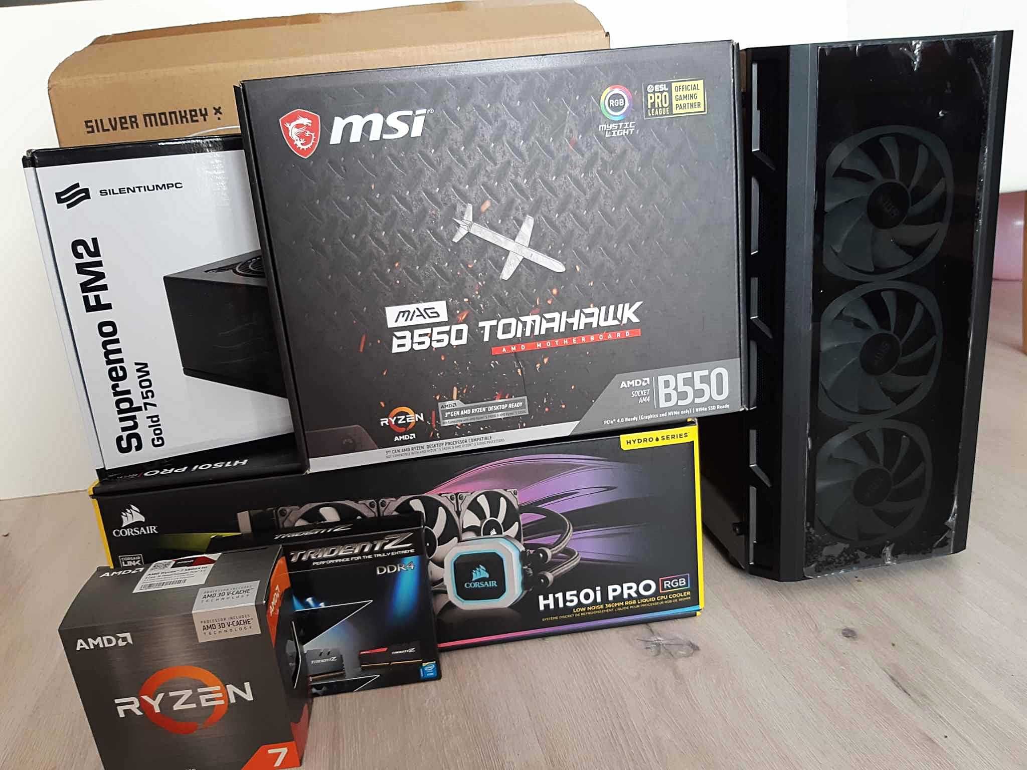 PC DO GIER! Ryzen 5800X3D RTX3080 B550 16GB 512GB 750W AiO LED RGB