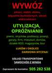 Usługi sprzątania, opróżniania, uporządkowania usługi transportowe