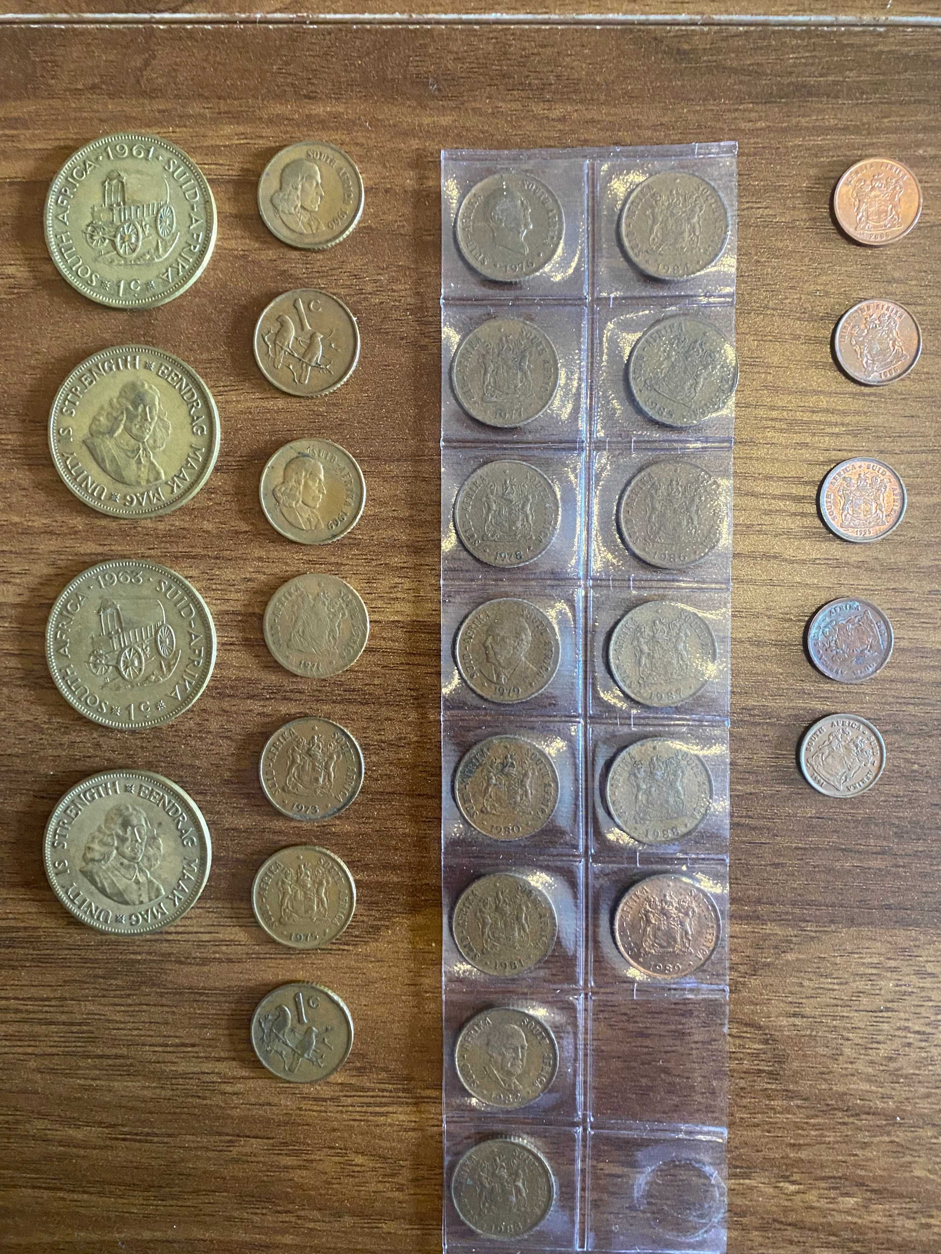Moedas de 1 cêntimo da África do Sul