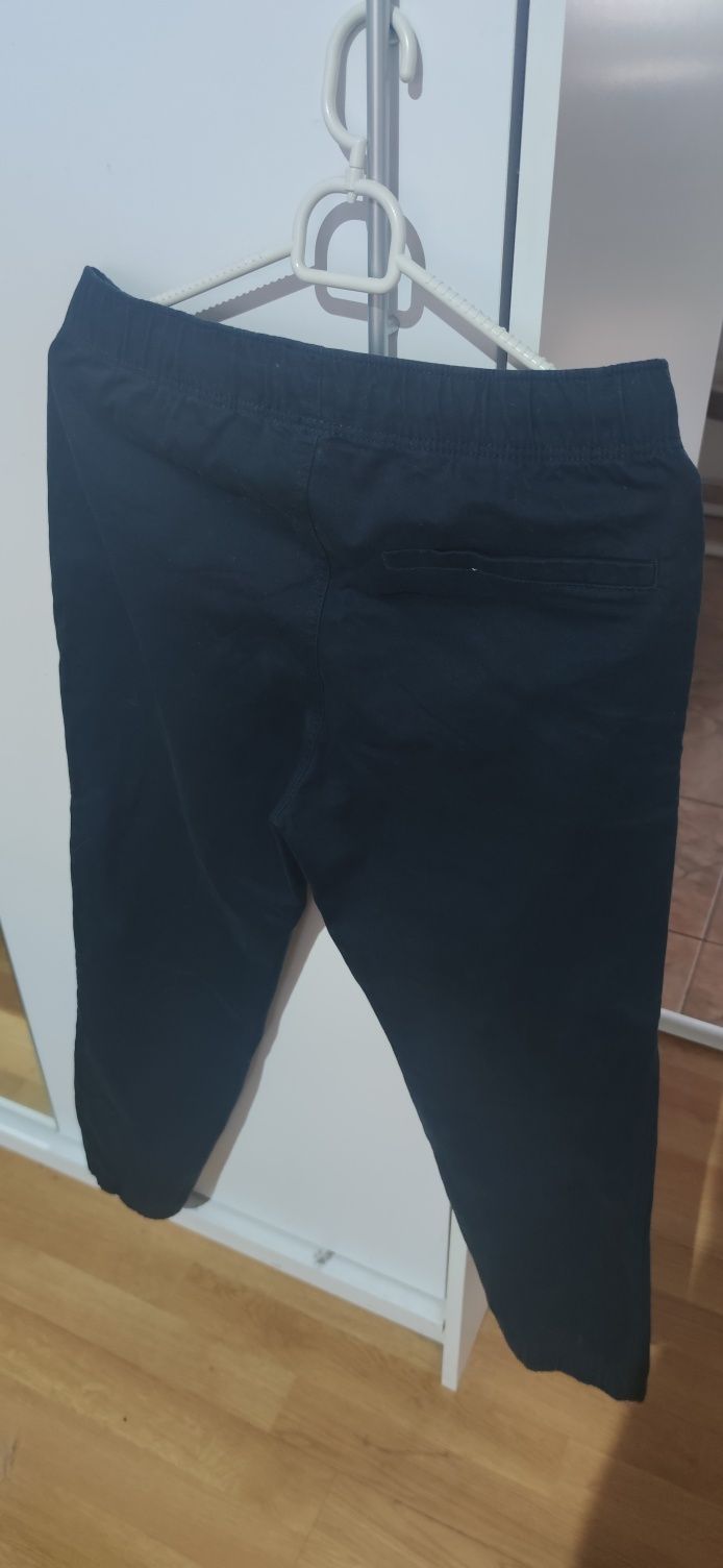 Spodnie eleganckie, wyjściowe jogger granatowe HM r. 158